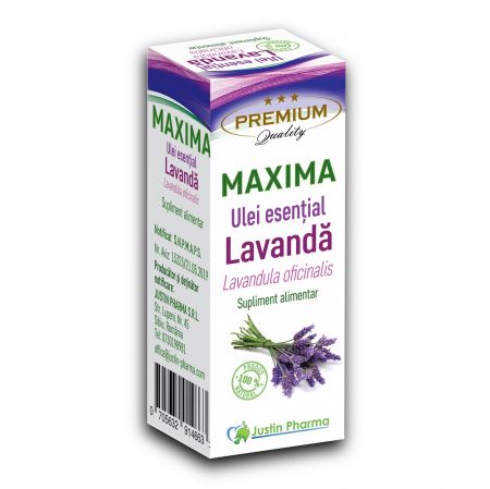 Ulei esential de lavanda Maxima, 10 ml, Justin Pharma