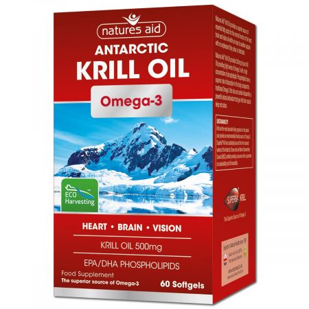 Ulei de krill, 60 capsule, Natures Aid