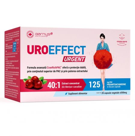 Uroeffect Urgent, 20 capsule vegetale - Good Days Therapy