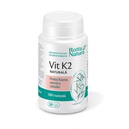 Vitamina K2 naturala, 30 capsule, Rotta Natura