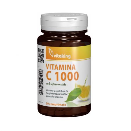 Vitamina C-1000 Bioflavonoid, 30 comprimate, Vitaking