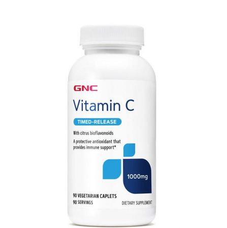Vitamina C 1000 mg cu bioflavonoide (139313), 90 tablete vegetale, GNC 