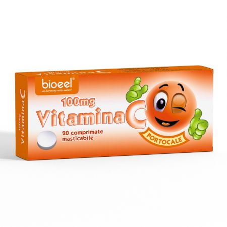 Vitamina C 100mg - Portocale, 20 comprimate, Bioeel