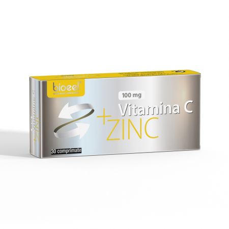 Vitamina C 100mg + Zinc, 30 comprimate, Bioeel