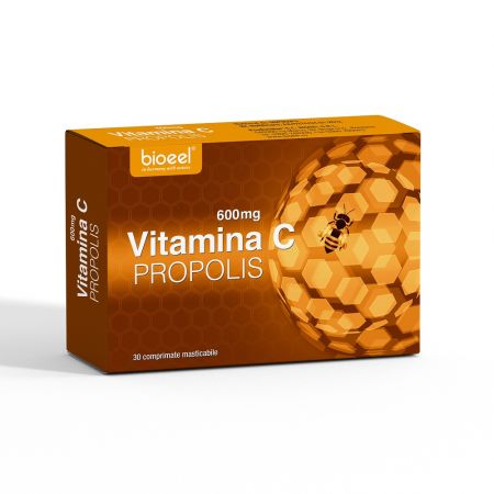 Vitamina C cu Propolis 600 mg, 30 comprimate - Bioeel