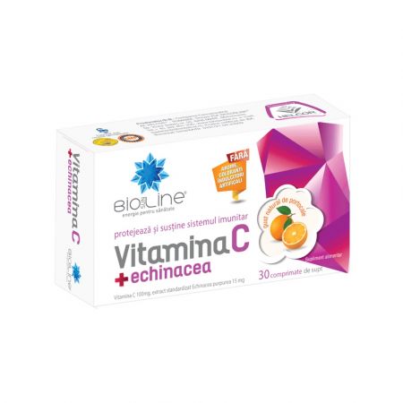Vitamina C + Echinacea BioSunLine, 30 comprimate, Helcor