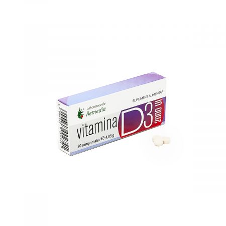Vitamina D3 2000UI, 30 comprimate - Remedia