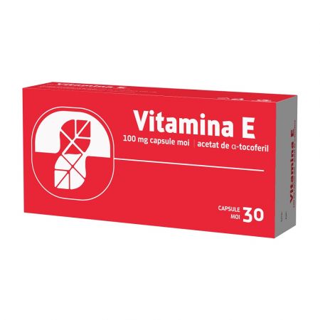 Vitamina E, 100 mg, 30 capsule moi, Biofarm