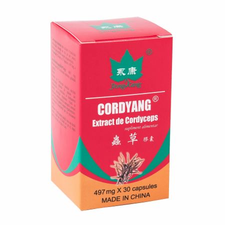 Cordyang 497 mg cordiceps extract, 30 capsule, Yongkang International China
