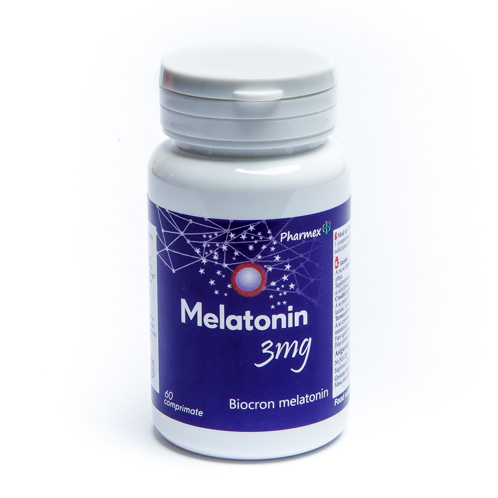 Melatonina, 3 mg, 60 comprimate, Pharmex