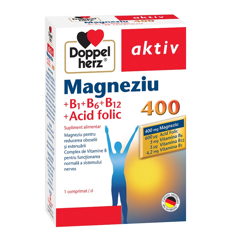 Magneziu forte cu Vitamina B6, 50 comprimate (Stres) - thicprelucrarimecanice.ro