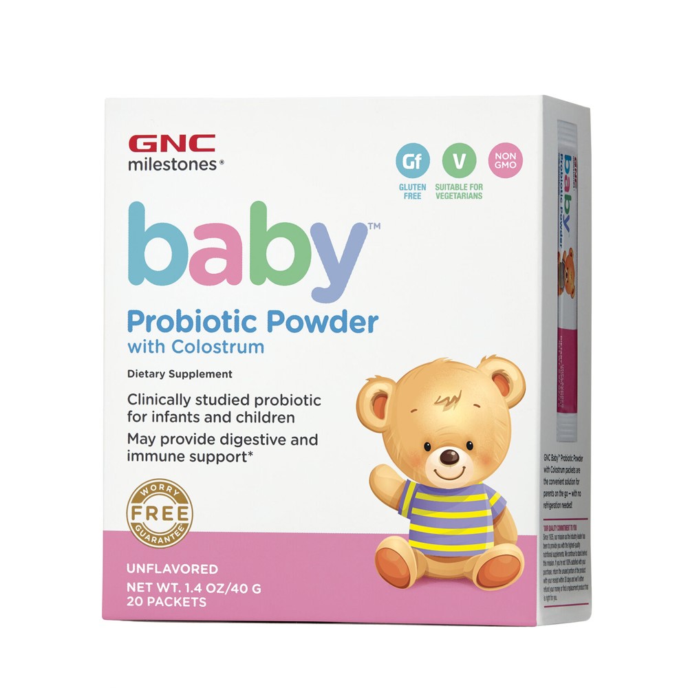 Pulbere cu colostru Milestones Baby Microbiotic, 30 plicuri, GNC