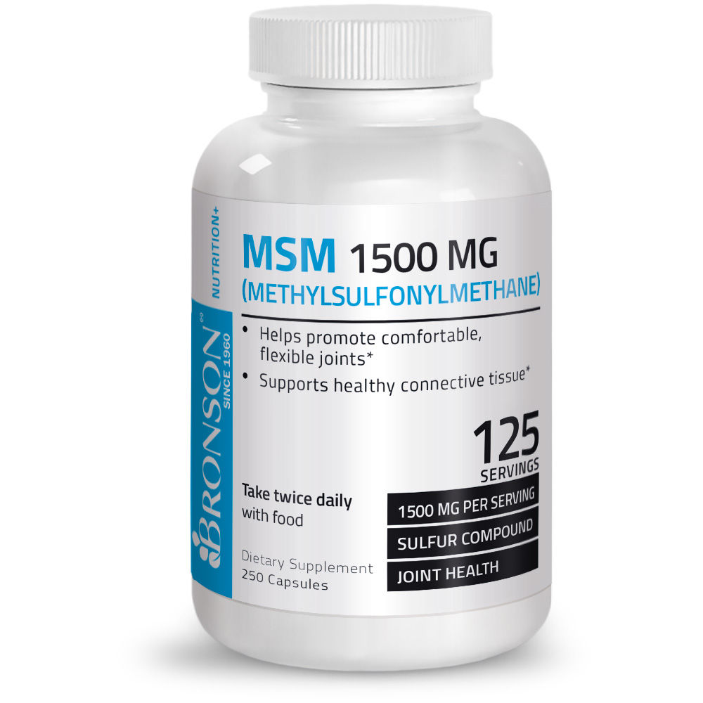 MSM, 1500 mg, 250 capsule, Bronson