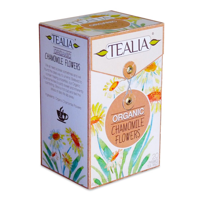 Ceai organic din flori de musetel (80115-6), 20 plicuri, Tealia