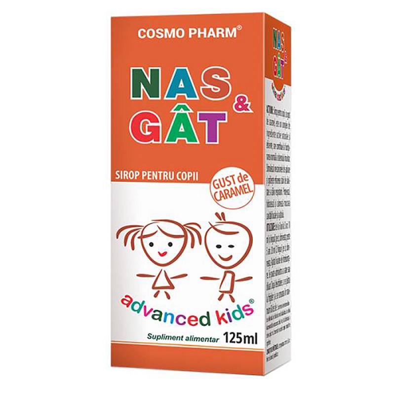 Nas & Gat Advanced Kids Sirop, 125 ml, Cosmopharm