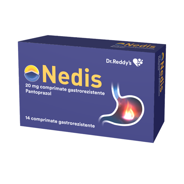 Nedis, 20 mg, 14 comprimate gastrorezistente, Dr Reddys