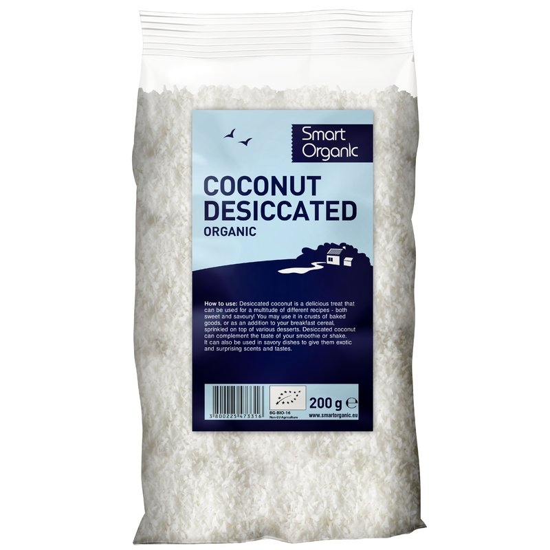 Nuca de cocos macinata (razuita) eco, 200 g, Smart Organic