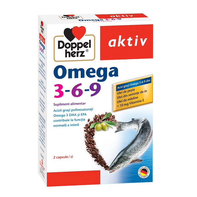 Omega 3-6-9 Aktiv, 30 capsule, Doppelherz