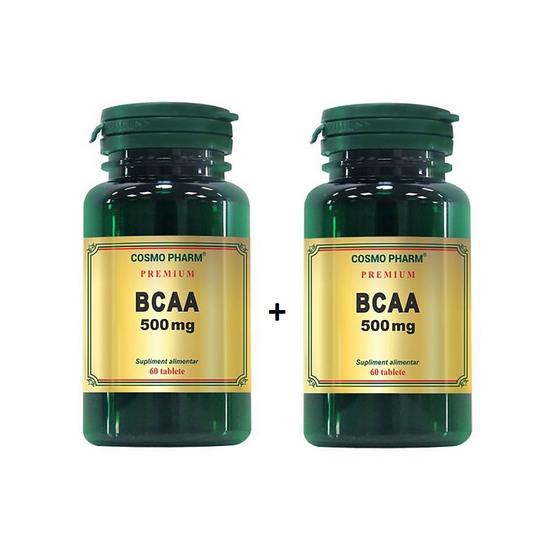 BCAA, 500 mg, 60 tablete + 60 tablete, Cosmopharm