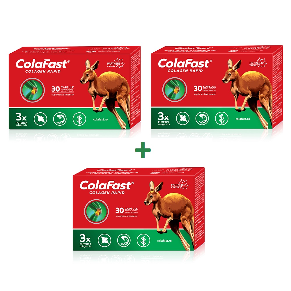 Pachet Colafast Colagen Rapid, 3 cutii x 30 capsule, Good Days Therapy
