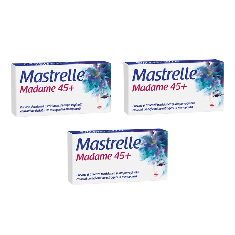 Pachet Gel vaginal Mastrelle Madame 45+ (3 la pret de 2), 45 g, Fiterman Pharma