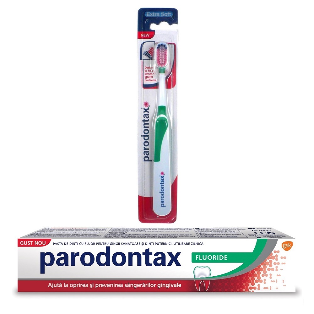 Star shake terrorism Pachet Pasta de dinti Fluoride Parodontax, 75 ml + Periuta : Farmacia Tei  online