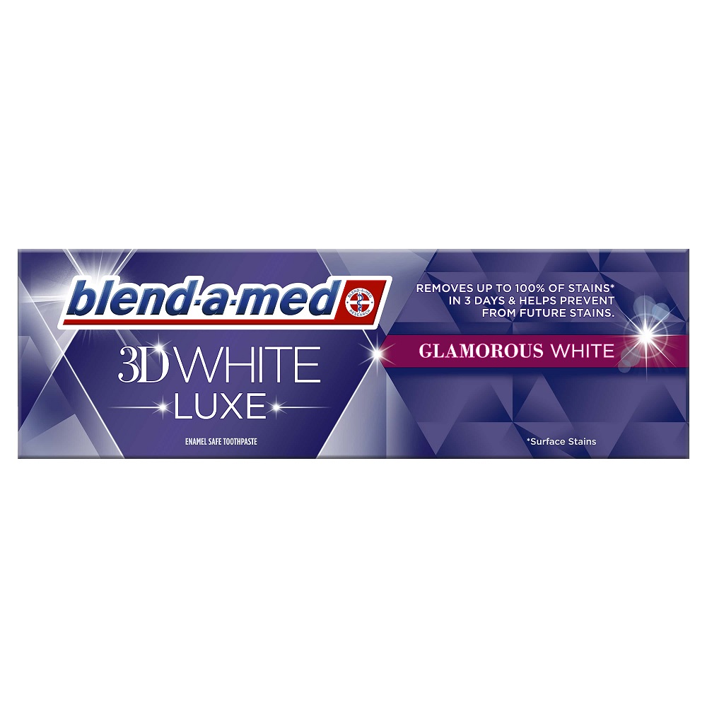 Pasta de dinti 3D White Luxe Glamorous White Blend-a-med, 75 ml, P&G
