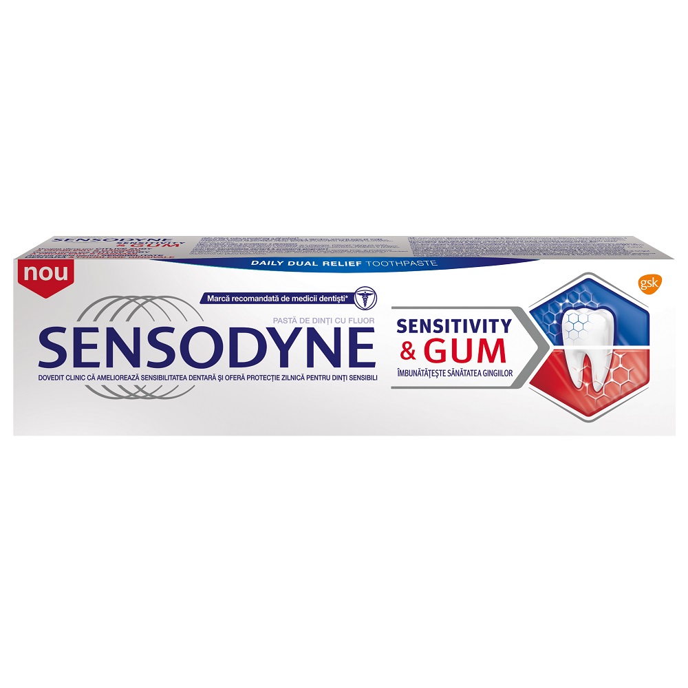Pasta de dinti Sensitivity Gum Sensodyne, 75 ml, Gsk