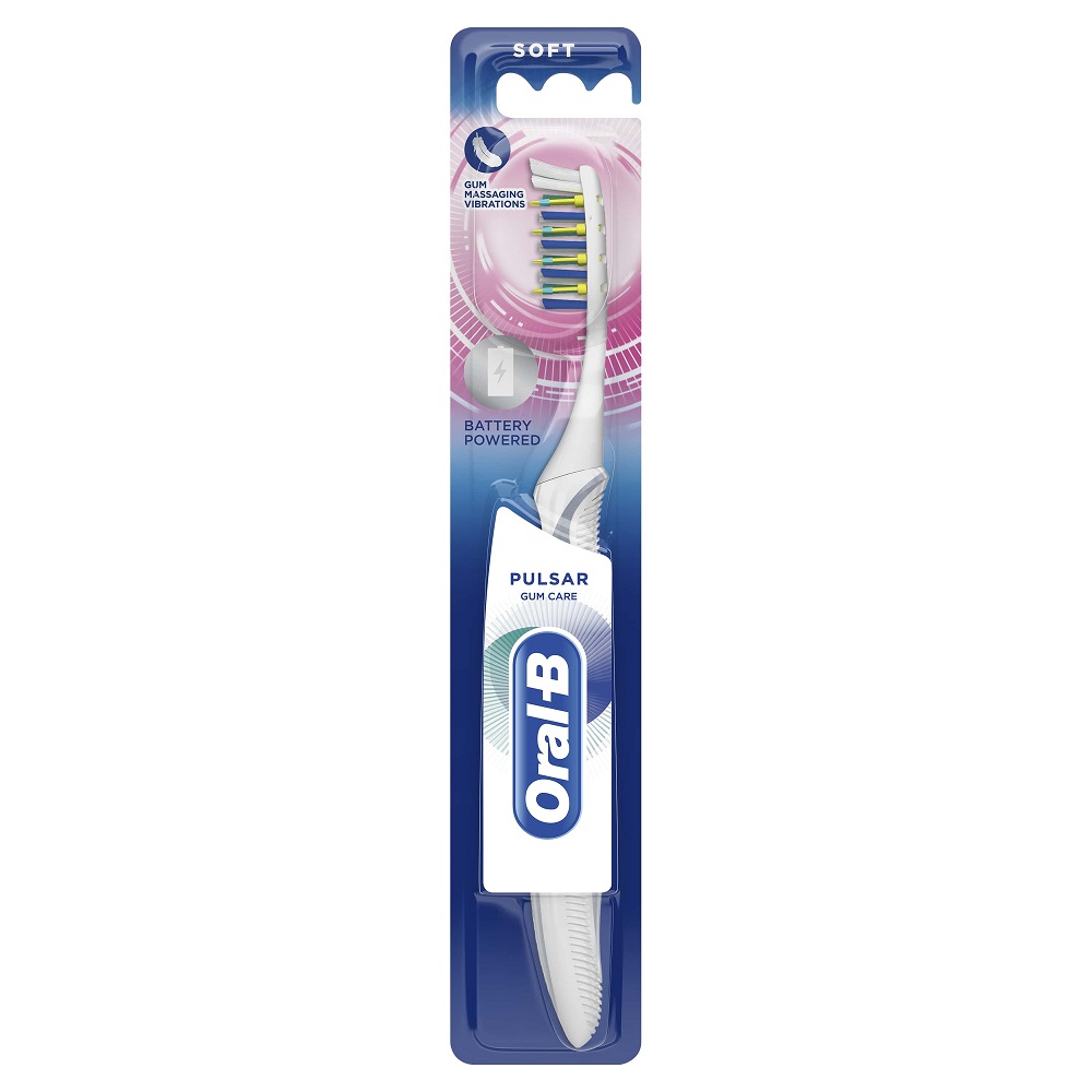 Periuta de dinti manuala cu baterie Pulsar Gum Care, Soft, Oral-B