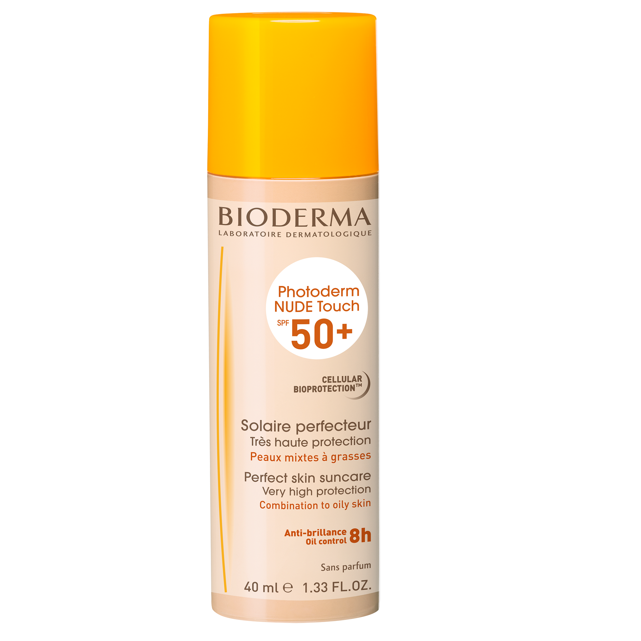 Fluid crema pentru piele mixta si grasa nuanta Natural Photoderm Nude Touch, SPF 50+, 40 ml, Bioderma
