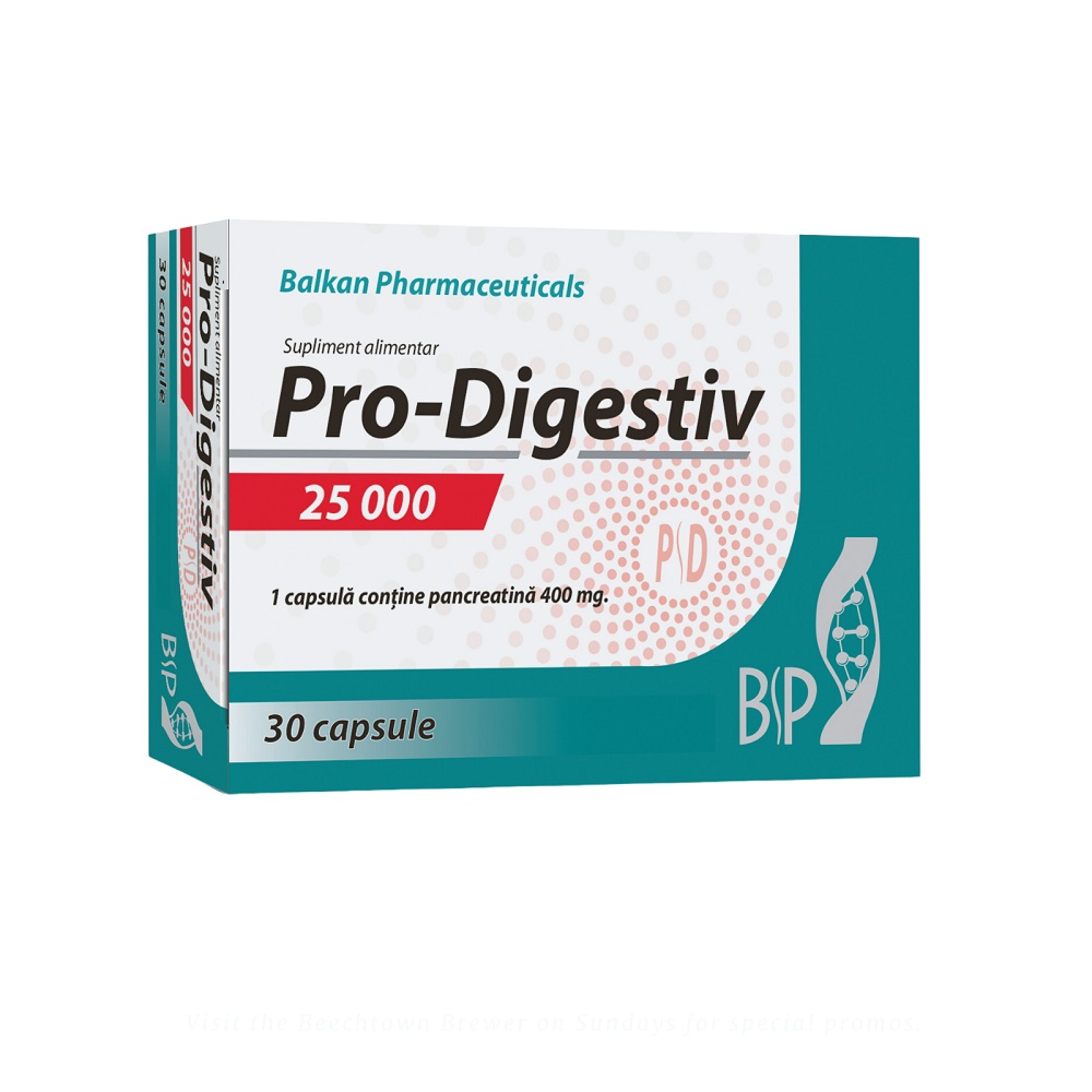 Pro Digestiv 25000 UI, 30 capsule, EsVida Pharma