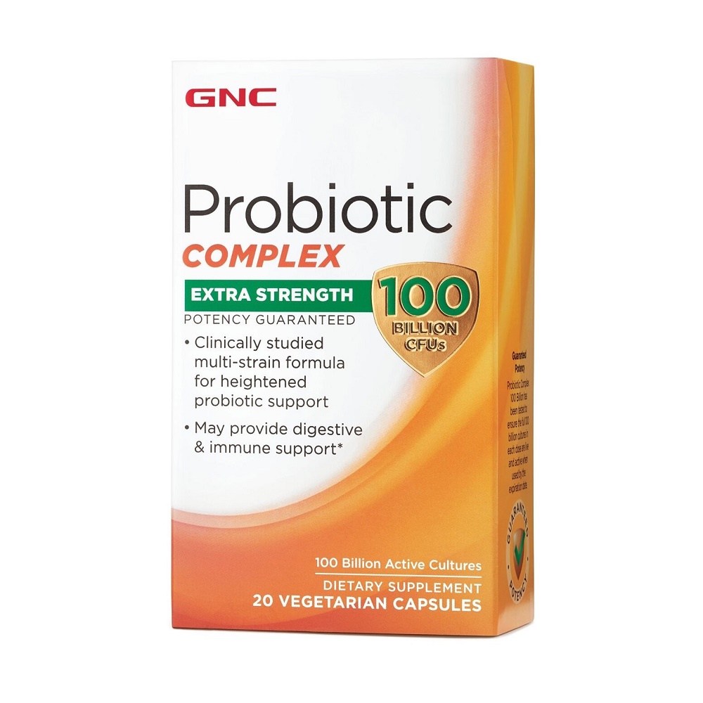Probiotic Complex Extra Strength 100 Miliarde Culturi Vii (424632), 20 capsule, GNC