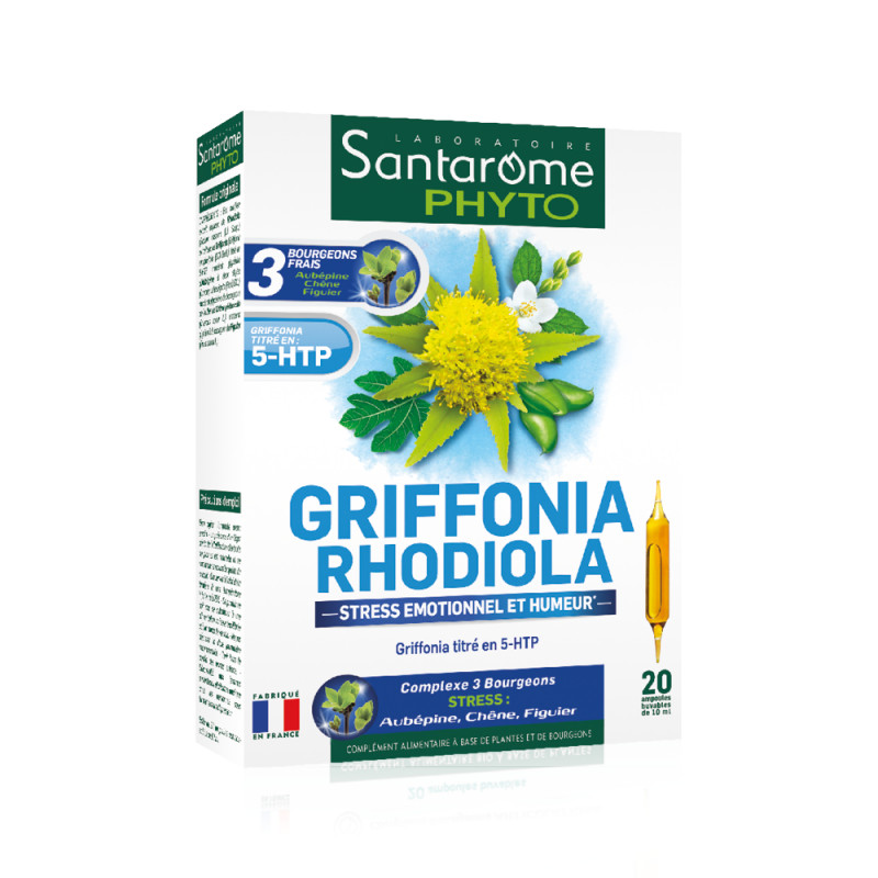 Griffonia Rhodiola, 20 x 10 ml, Santarome