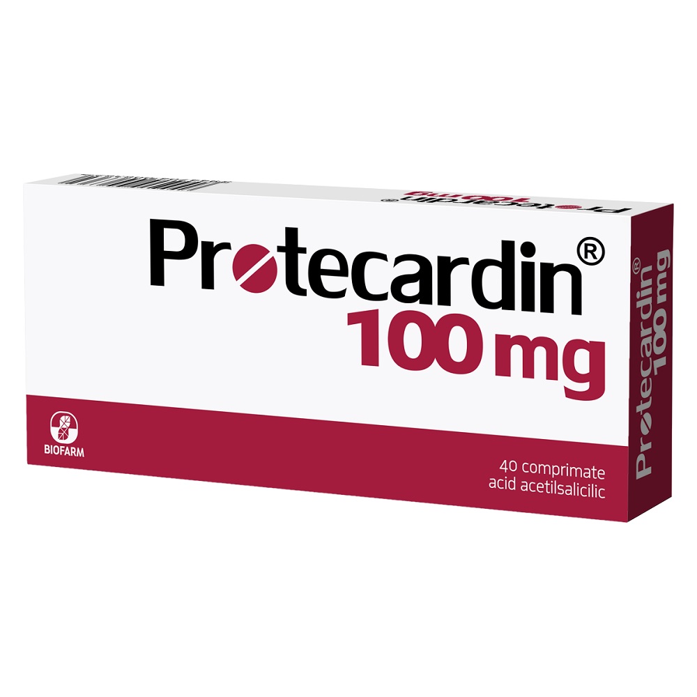 Protecardin, 100 mg, 40 comprimate gastrorezistente, Biofarm
