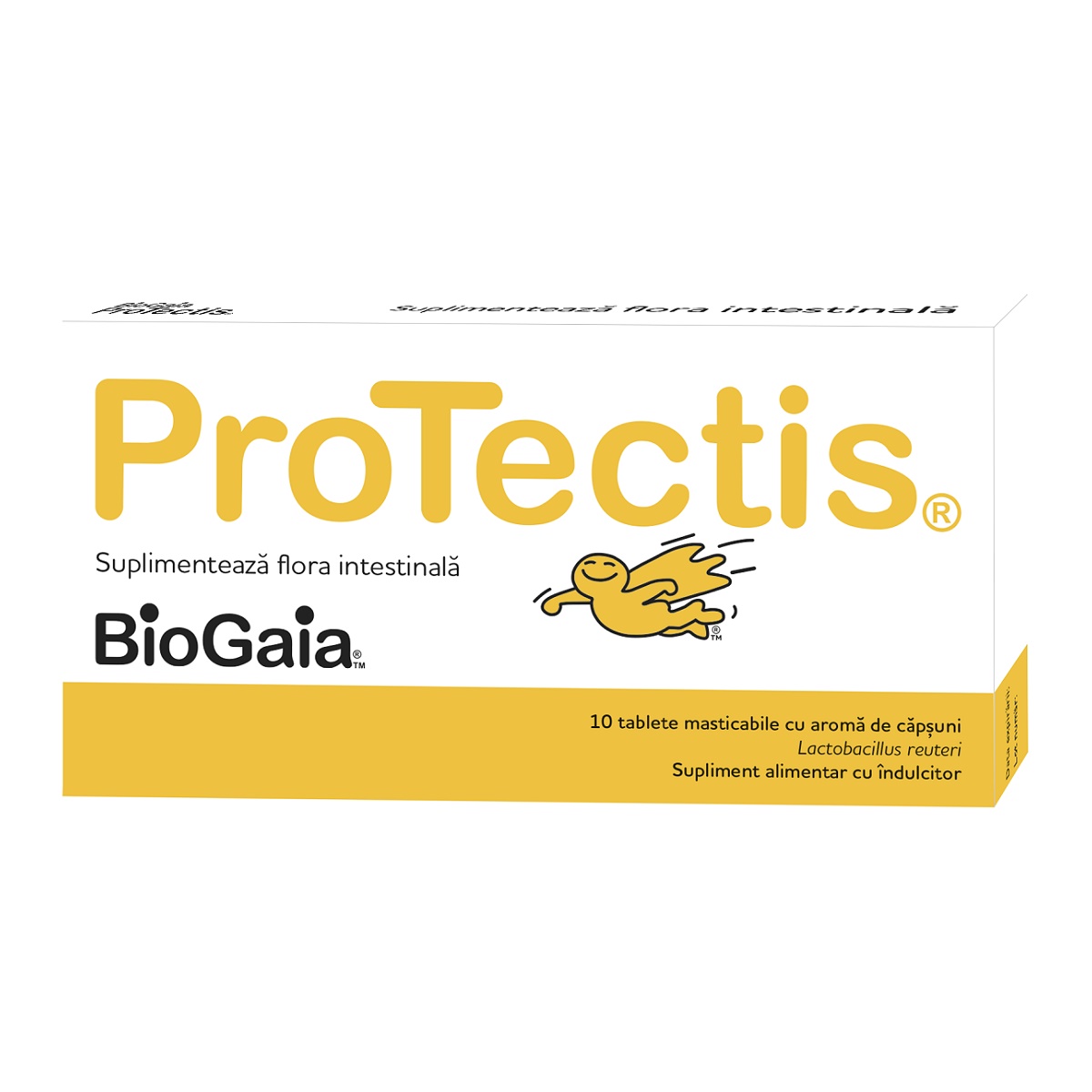 Protectis aroma de capsuni, 10 tablete masticabile, BioGaia