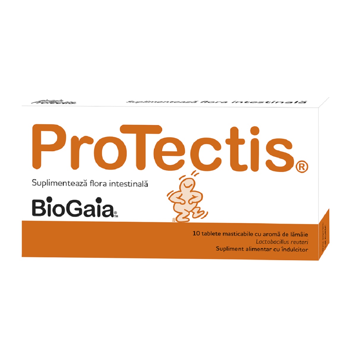 Protectis cu aroma de lamaie, 10 tablete masticabile, BioGaia