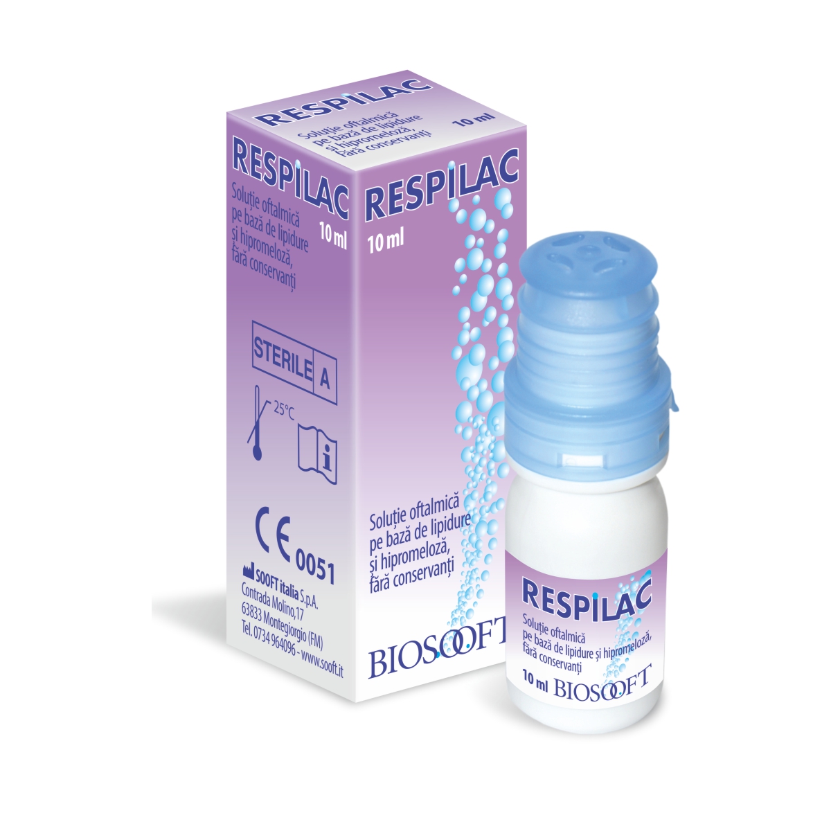 Soluție oftalmică hidratantă sterilă - Lubristil Relax, : Farmacia Tei online