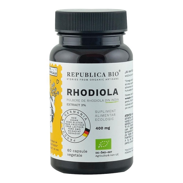 Rhodiola Bio, 400 mg, 60 capsule, Republica Bio