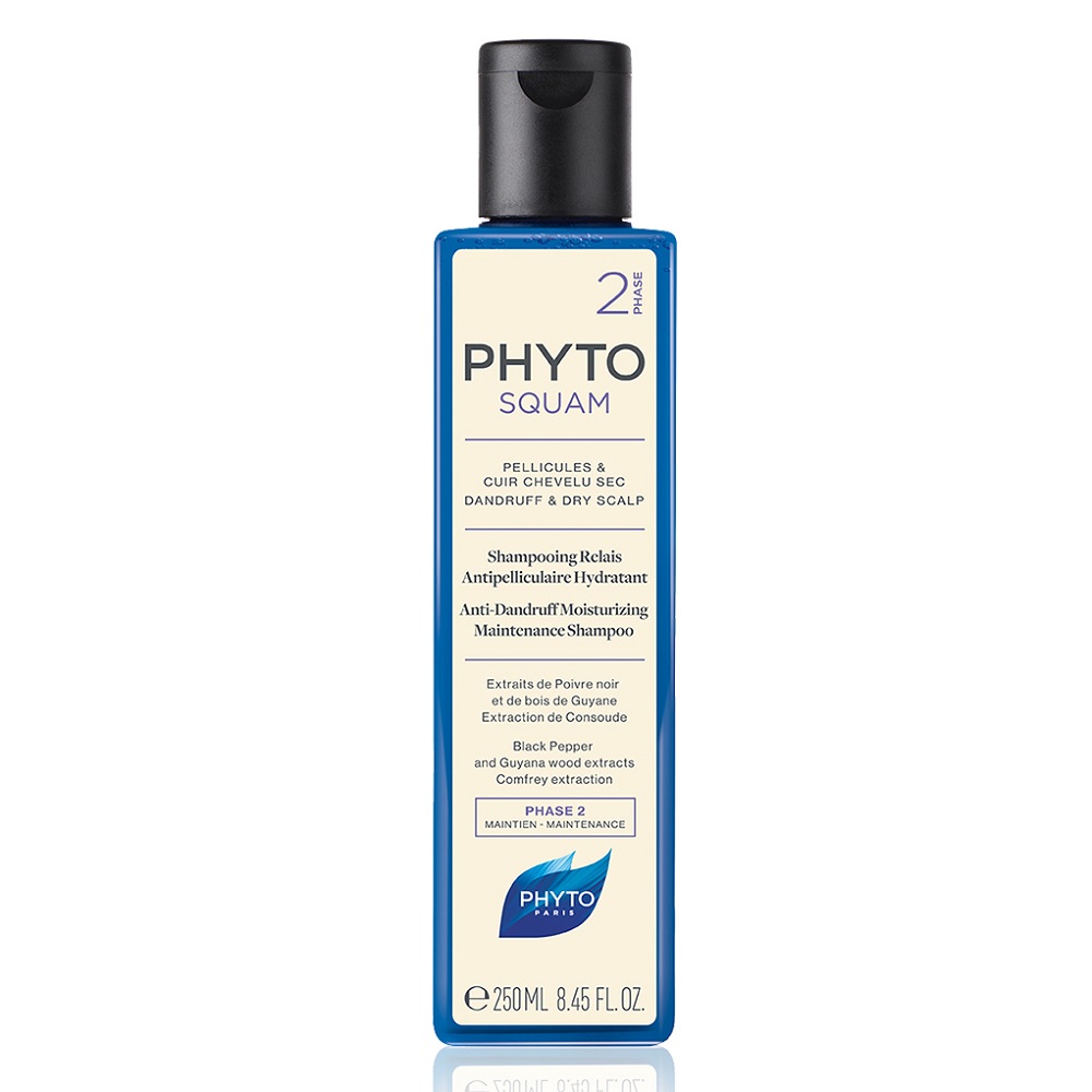 Sampon antimatreata hidratant pentru par uscat Phytosquam, 250 ml, Phyto