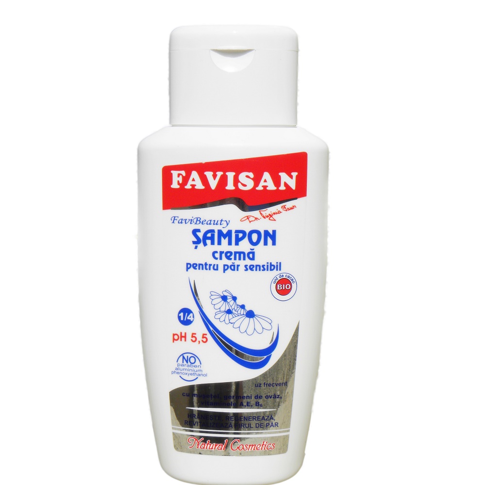 Sampon crema pentru par sensibil, FaviBeauty, 200 ml, Favisan