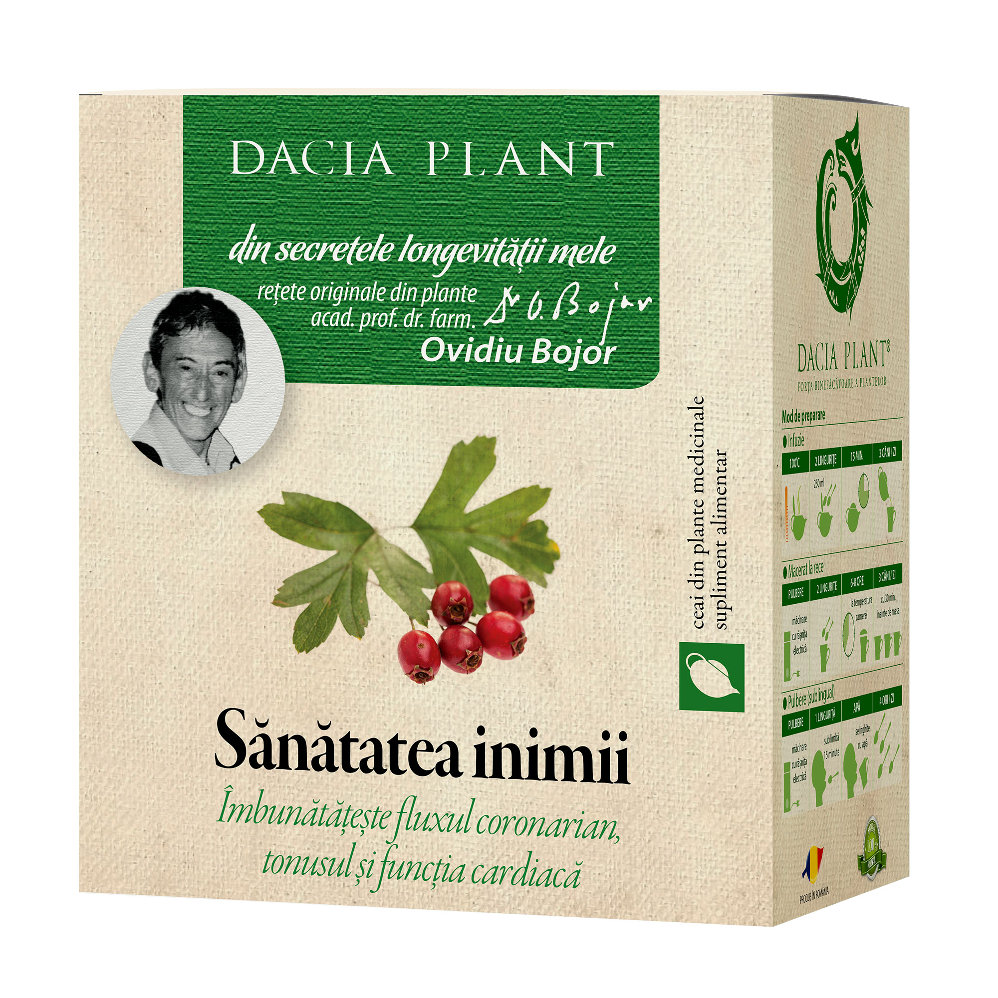 Ceai din plante medicinale Sănătatea inimii, 50 g, Dacia Plant