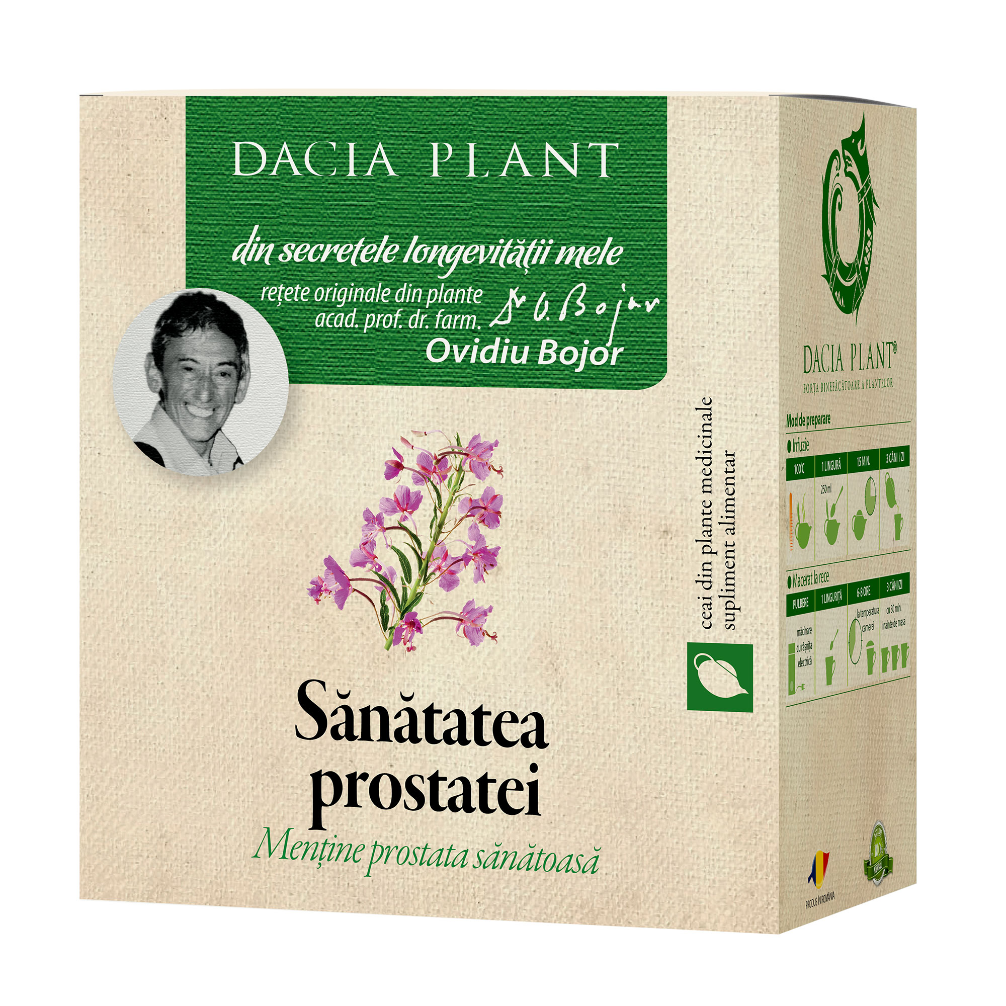 Ceai din plante Sanatatea prostatei, 50 g, Dacia Plant