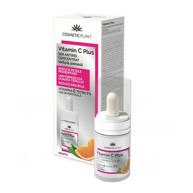 Ser antirid concentrat uleios Vitamin C Plus, 15 ml, Cosmetic Plant