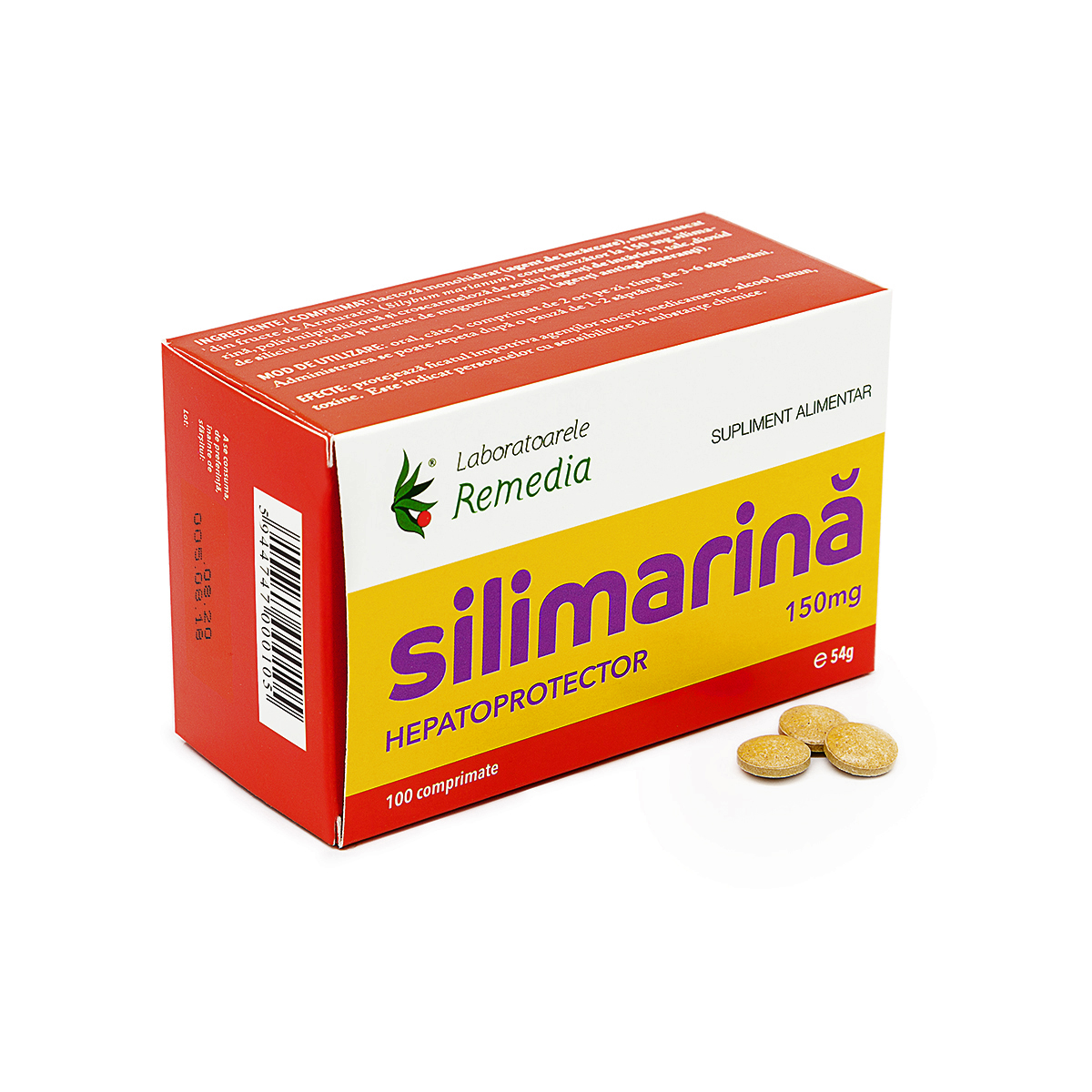 Silimarina 150mg, 100 comrpimate, Remedia