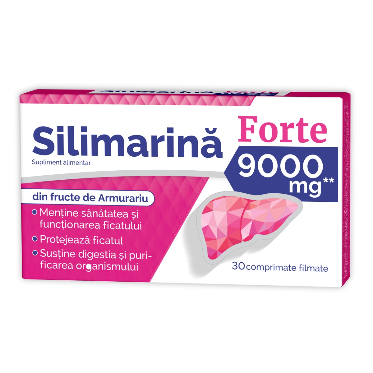 Silimarina Forte 9000 mg, 30 comprimate, Zdrovit