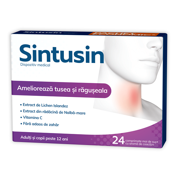 Sintusin, 24 comprimate de supt, Zdrovit : Farmacia Tei online in 