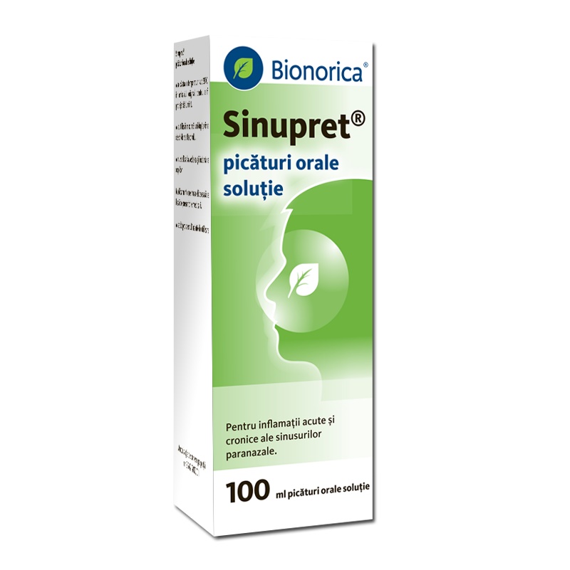 Sinupret picaturi orale solutie, 100 ml, Bionorica
