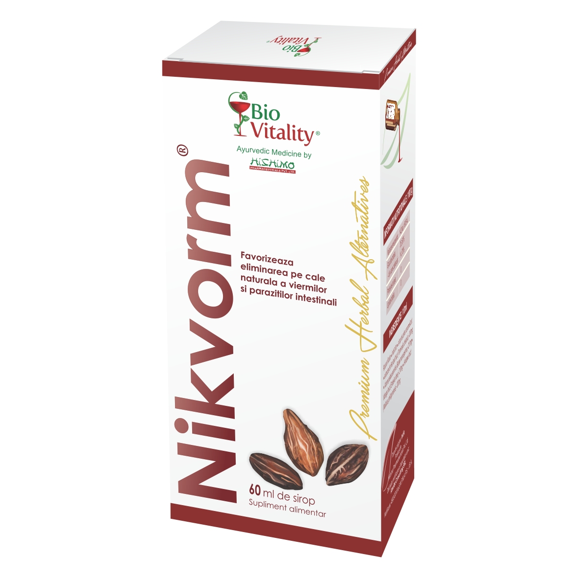 Pachet 6 x Nikvorm sirop (60 ml), Bio Vitality