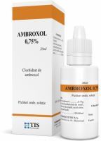 Ambroxol 0.75%, 0,75% picÄƒturi orale soluÈ›ie, 20 ml, Tis Farmaceutic