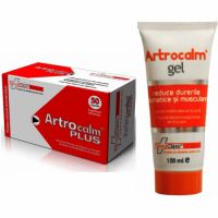 Artrocalm Plus, 50 capsule + Artrocalm gel pentru dureri reumatice si musculare, 100 ml, FarmaClass